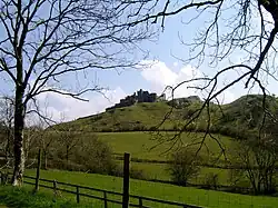 View from the field when arriving