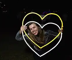 Carla O'Brien and her LED Hearts – White Night 2017