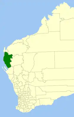 Location in Western Australia