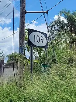 Eastbound sign in Añasco