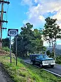 Western terminus of PR-805 at PR-568 junction in Negros barrio, looking east