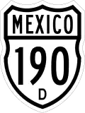 Federal Highway 190D shield