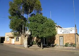 Carrieton Memorial hall and council office.