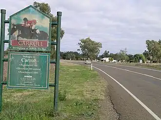 Entry sign at Carroll