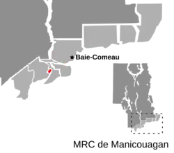 Map of RCM with Chute-aux-Outardes highlighted