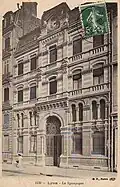 The synagogue in 1908 as it appeared on a postcard