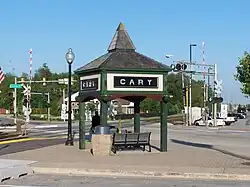 Cary sign near the train station