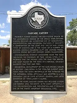 Cascade Caverns Historical Marker