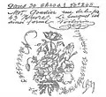Caselli pantelegraph images were blue ink