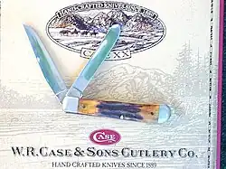 A Case Trapper knife with stag scales