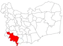 Location in Tulcea County