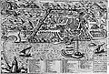 Panoramic map of Algiers dating from the 16th century.