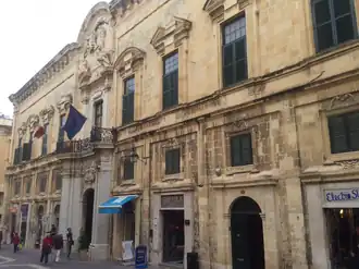 The Castellania (1757–60), built during Pinto's magistracy
