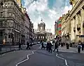 Castle Street Liverpool, Bank of England to the right, NatWest Bank to the left, Liverpool Town Hall ahead