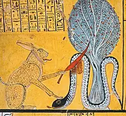 Ra as a cat killing Apophis