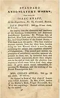 Catalog of anti-slavery publications sold by Isaac Knapp, p.&nbsp;1