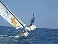 Small open catamaran