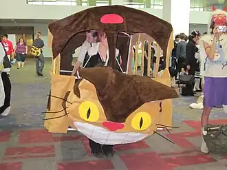 Catbus cosplay (next to San taking a picture) at FanimeCon in 2010.