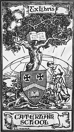 Caterham's engraved bookplate from 1926.
