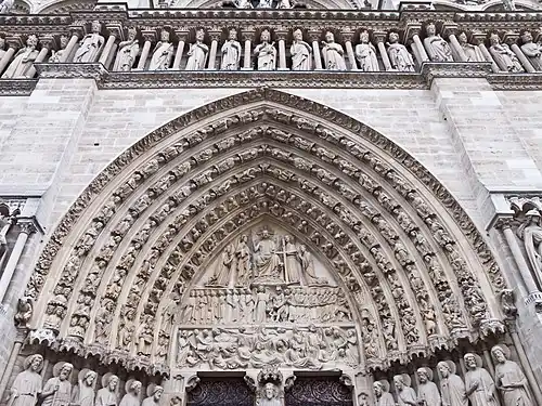 Illustration of the Last Judgment, central portal of west façade