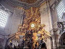 The Cathedra Petri, or throne of St. Peter, in 2005