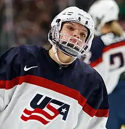Cayla Barnes playing for Team USA, 2017