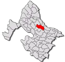 Location in Mehedinți County