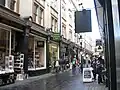 Cecil Court from Charing Cross Road probably circa 2010; Stephen Poole's bookshop is being renovated in the foreground, and first editions specialist Nigel Williams died at the early age of 48 on Christmas Eve 2010.
