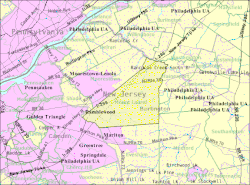 Census Bureau map of Mount Laurel, New Jersey