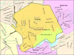 Census Bureau map of Stanhope, New Jersey