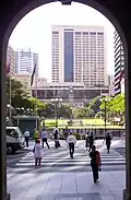 View from Brisbane GPO – showing the Post Office Square, Sofitel Hotel, and Central Station