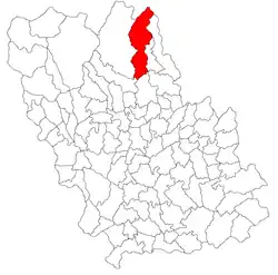Location in Prahova County