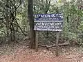 Sign at the high point