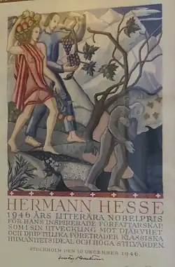 Image 26The Nobel diploma awarded to Hermann Hesse in 1946 (from Nobel Prize in Literature)