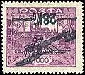 Czechoslovakia, 1920: Inverted 28Kc airmail overprint