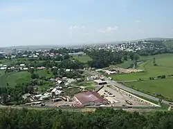 Panoramic view of Șcheia, as seen from the ruins of the namesake medieval fortress