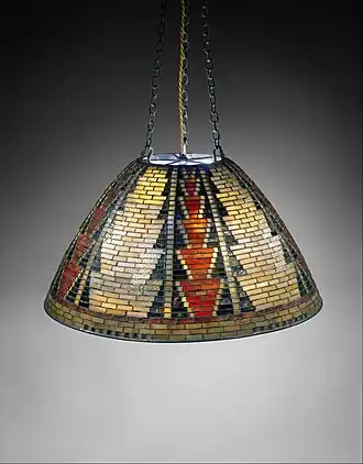Geometric "Indian basket" chandelier circa 1899[28]
