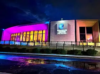Front entrance at night