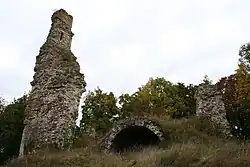 The remains of the chateau in Bainville-aux-Miroirs