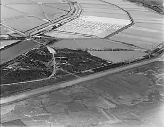 Salt pans at the Cheetham Saltworks.
