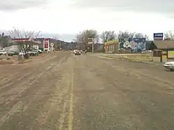 Looking south on Cheyenne Ave near the center of town.