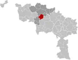Location of Chièvres in Hainaut