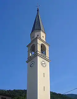The bell tower of Calvene.