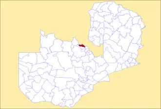 District location in Zambia