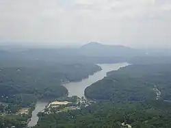 View from the top of Chimney Rock (2011).