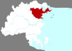 Location in Fuzhou City