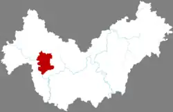 Location of the county in Laibin