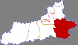 Location of the county in Xi'an