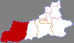 Location of the county in Xi'an