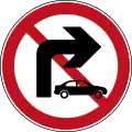 No right turns for cars